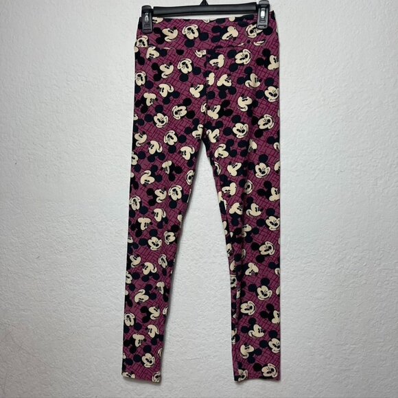 Disney Lularoe Micky Mouse All Over Print Leggings - Picture 1 of 6